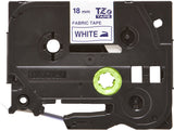 Brother TZE-FA4 label-making tape Blue on white