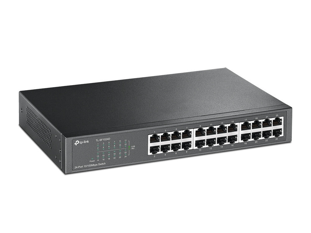 TP-LINK (TL-SF1024D) Commutateur de bureau/montage en rack non géré 10/100 à 24 ports, boîtier en acier