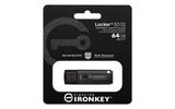Kingston Technology IronKey 64GB Locker Plus 50 G2, FIPS 197, AES-256