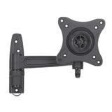Manhattan Wall Mount for TV & Monitors (Tilt and Swivel 2 pivots), For screens 13" to 27", VESA compatability: 75x75mm and 100x100mm - check the dimensions of the four mounting holes on back of screen to ensure it fits, Max 15kg, Black, Bracket