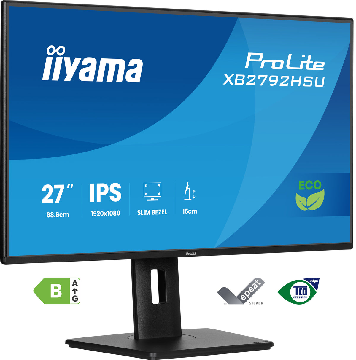 iiyama ProLite XB2792HSU-B1 A computer monitor 68.6 cm (27") 1920 x 1080 pixels Full HD LED Black