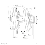 Neomounts WL35S-850BL12 TV mount wall 24-65" - tiltable - lockable - fast installation