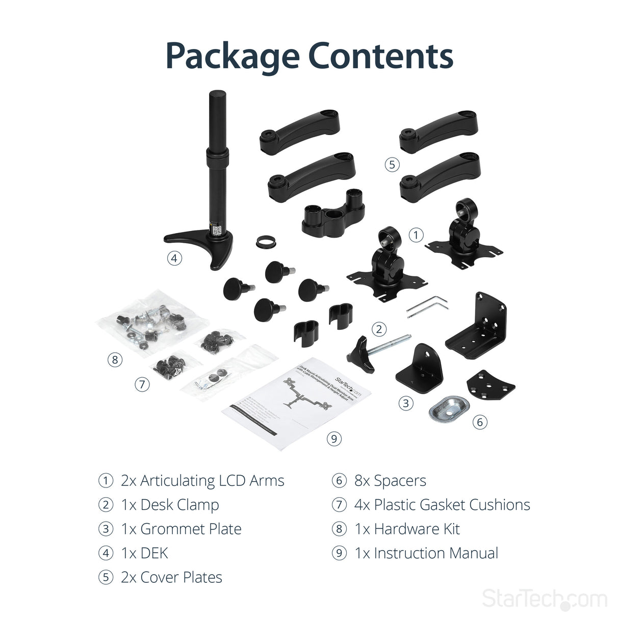 StarTech.com Desk-Mount Dual Monitor Arm - Articulating