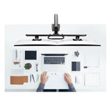 StarTech.com Desk Mount Dual Monitor Arm with Crossbar, Up To 27" Displays, VESA 75x75/100x100, Max 33lb/15kg, C-Clamp, Fully Articulating, Mechanical Spring, TAA