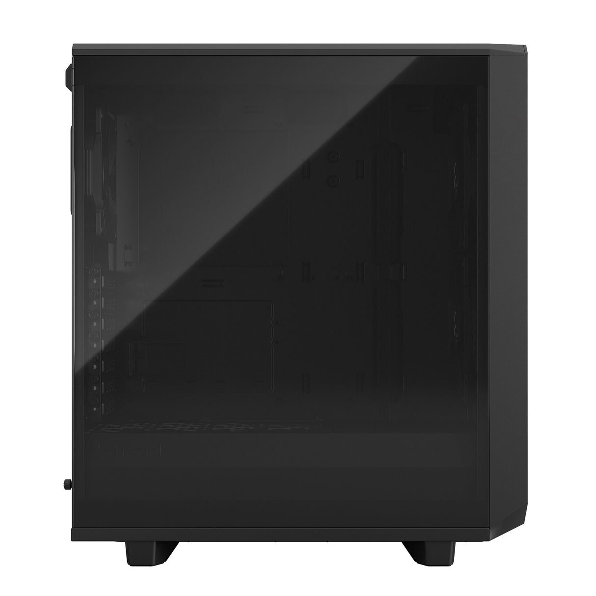 Fractal Design Meshify 2 Compact (Black TG) Estuche para juegos con ventana de vidrio tintado claro, ATX, frente de malla angular, 3 ventiladores, filtro frontal desmontable, USB-C