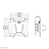 Neomounts NM-W60BLACK Monitor/TV mount wall 10-30" - tiltable