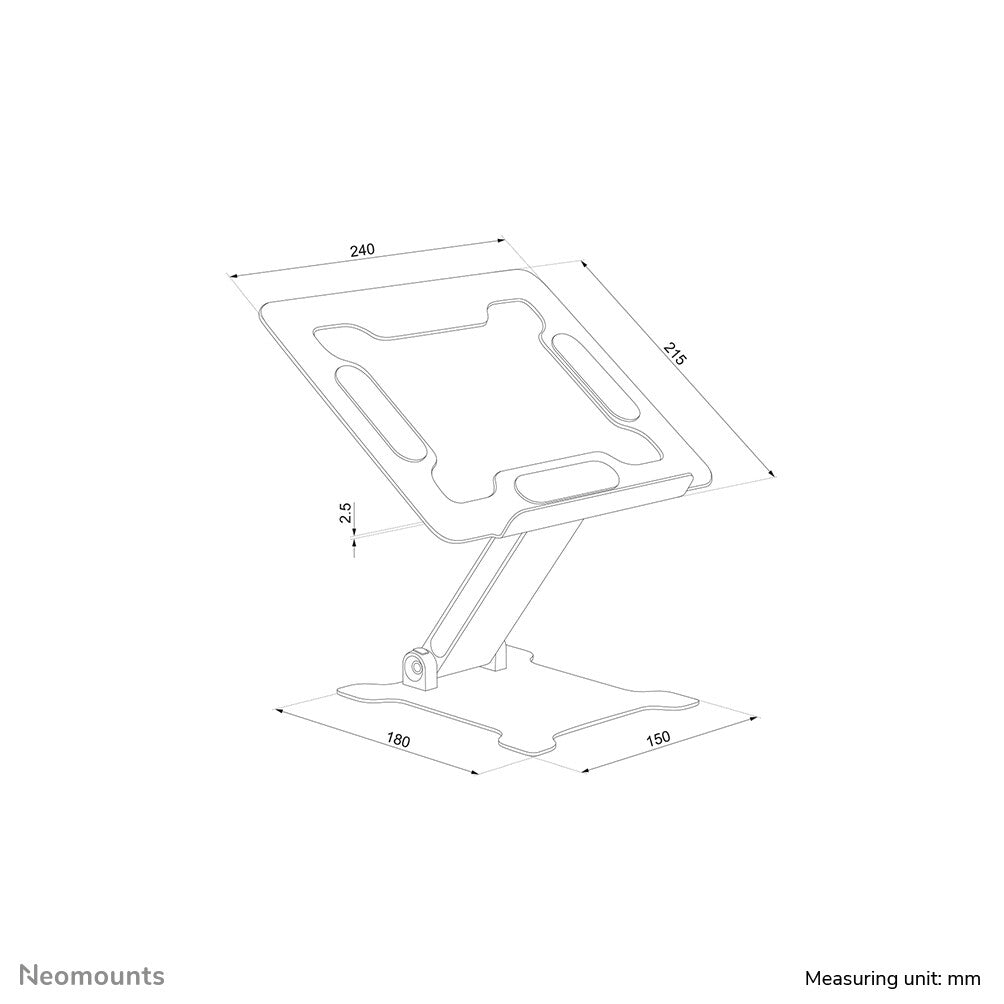 Neomounts DS20-740BL1 Laptop stand 11-15" - height adjustable - foldable - compact - universal