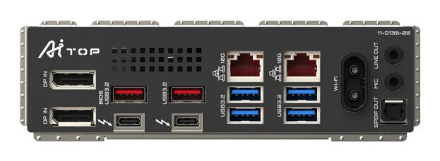 GIGABYTE W790 AI TOP Motherboard - Supports Intel Xeon CPUs, 16+2+2 phases VRM, up to 5600MHz DDR5 (OC), 4xPCIe 5.0 + 2xPCIe 4.0 M.2, Wi-Fi 7, 10 GbE LAN, Thunderbolt 4