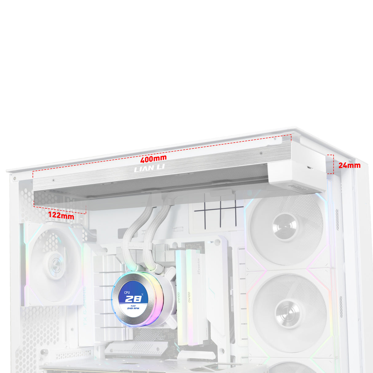 Lian Li GA II Hydroshift II LCD-C 360N Processor All-in-one liquid cooler White