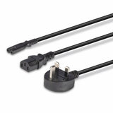 Lindy 2.5m UK 3 Pin Plug to IEC C13 and IEC C7 Splitter Extension Cable, Black