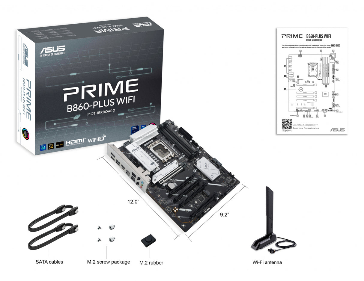 ASUS PRIME B860-PLUS WIFI Intel B860 LGA 1851 (Socket V1) ATX