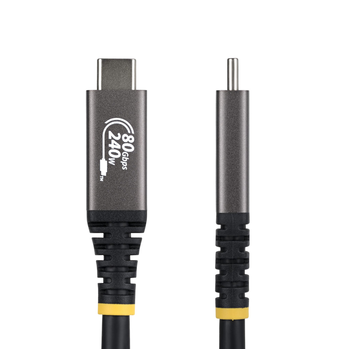 StarTech.com 1m (3ft) USB4 Cable, 80Gbps, USB-IF Certified USB-C Cable, 240W PD, 8K 120Hz/4K 240Hz DP2.1 DP80, TPE Jacket, Thunderbolt 4 Compatible - Black USB-C Cord