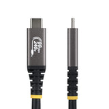 StarTech.com 1m (3ft) USB4 Cable, 80Gbps, USB-IF Certified USB-C Cable, 240W PD, 8K 120Hz/4K 240Hz DP2.1 DP80, TPE Jacket, Thunderbolt 4 Compatible - Black USB-C Cord