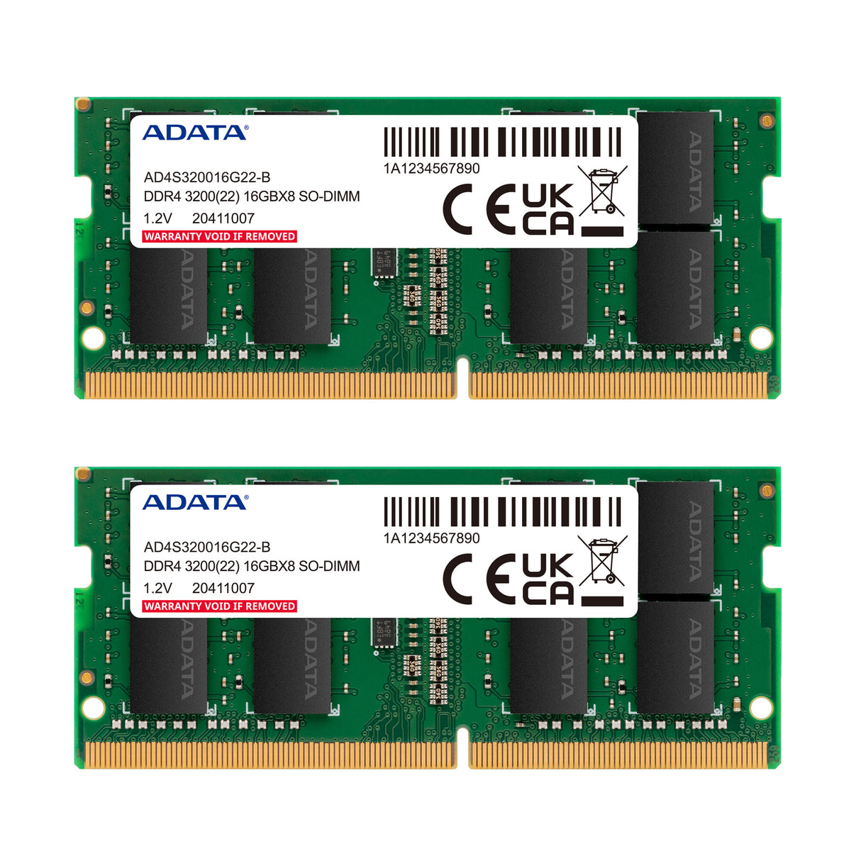 ADATA AD4S32008G22-DTGN memory module 16 GB 2 x 8 GB DDR4 260-pin SO-DIMM