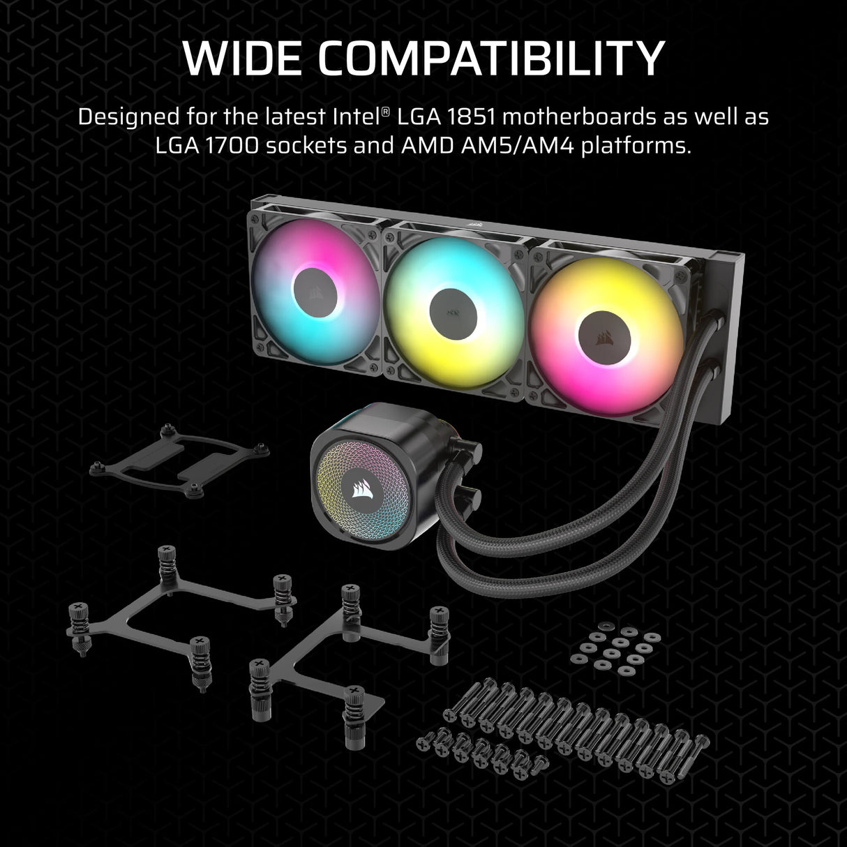 Corsair Nautilus 360 RS ARGB Processor All-in-one liquid cooler Black
