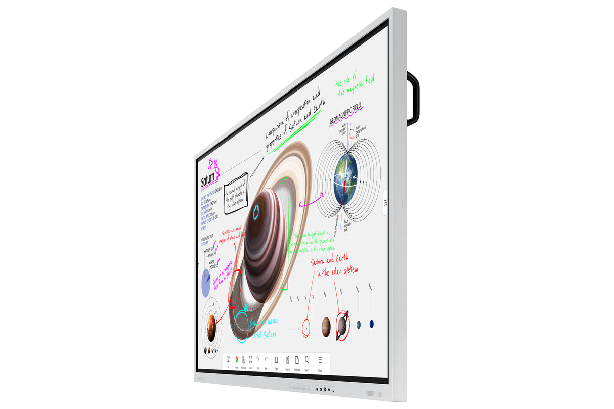 Samsung WM75B interactive whiteboard 190.5 cm (75") 3840 x 2160 pixels Touchscreen Grey, White