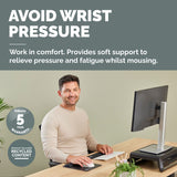 Fellowes Breyta Mouse Mat Wrist Rest Mouse Pad Wrist Support with Antibacterial Protection Ergonomic Mouse Mat Black