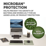 Fellowes Breyta Mouse Mat Wrist Rest Mouse Pad Wrist Support with Antibacterial Protection Ergonomic Mouse Mat Sage