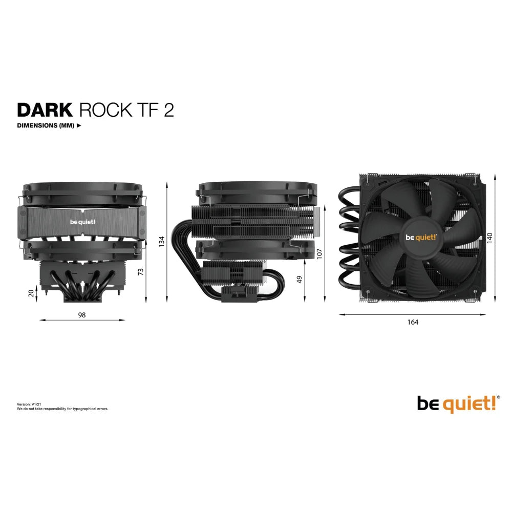 be quiet! Dark Rock TF 2 CPU Cooler - Computer Cooling