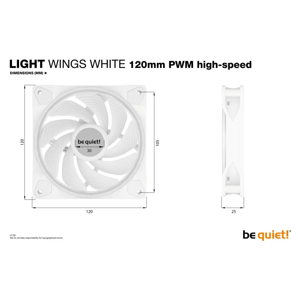 be quiet! Light Wings White | 120mm PWM high-speed