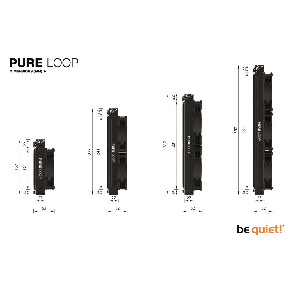 be quiet! Pure Loop 360mm All In One CPU Water Cooling 3 X