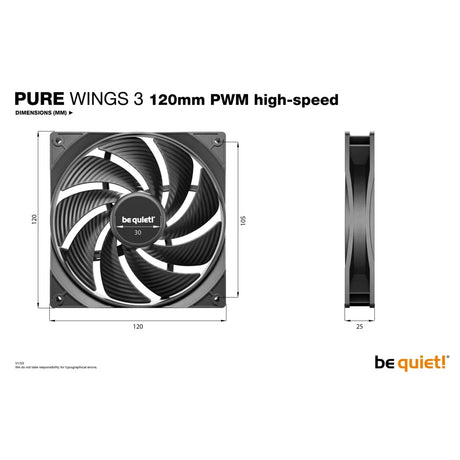 be quiet! Pure Wings 3 120mm PWM high-speed Computer case