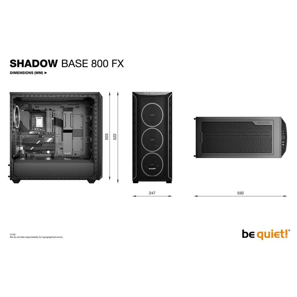 be quiet! Shadow Base 800 FX Black Midi Tower - Computer