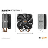 be quiet! Shadow Rock Slim 2 CPU Cooler - Computer Cooling