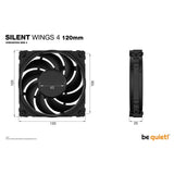 be quiet! SILENT WINGS 4 | 120mm Computer case Fan 12 cm
