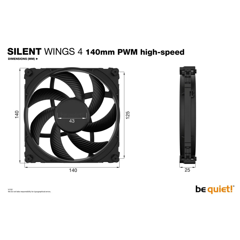 be quiet! SILENT WINGS 4 | 140mm PWM Computer case Fan 14
