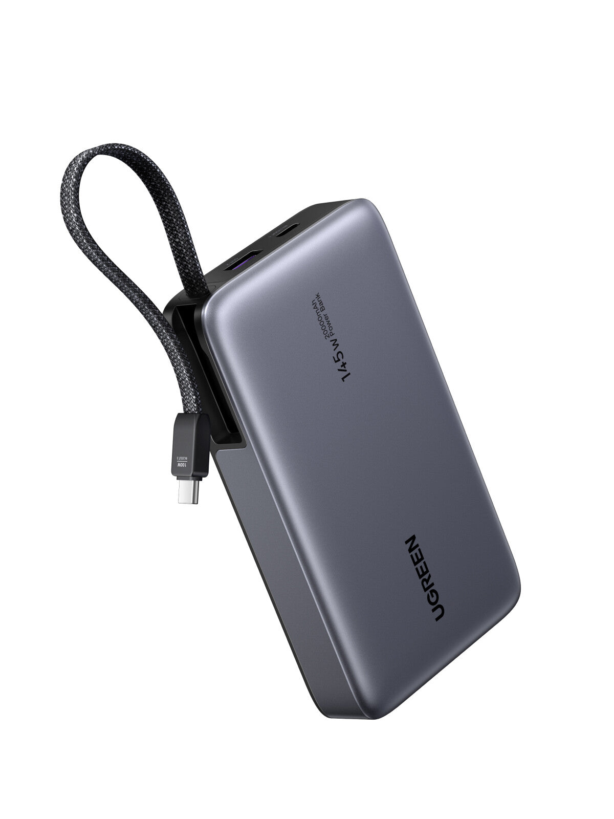 Ugreen 20000mAh Power Bank 145W 1C1A with Built-in USB-C Cable
