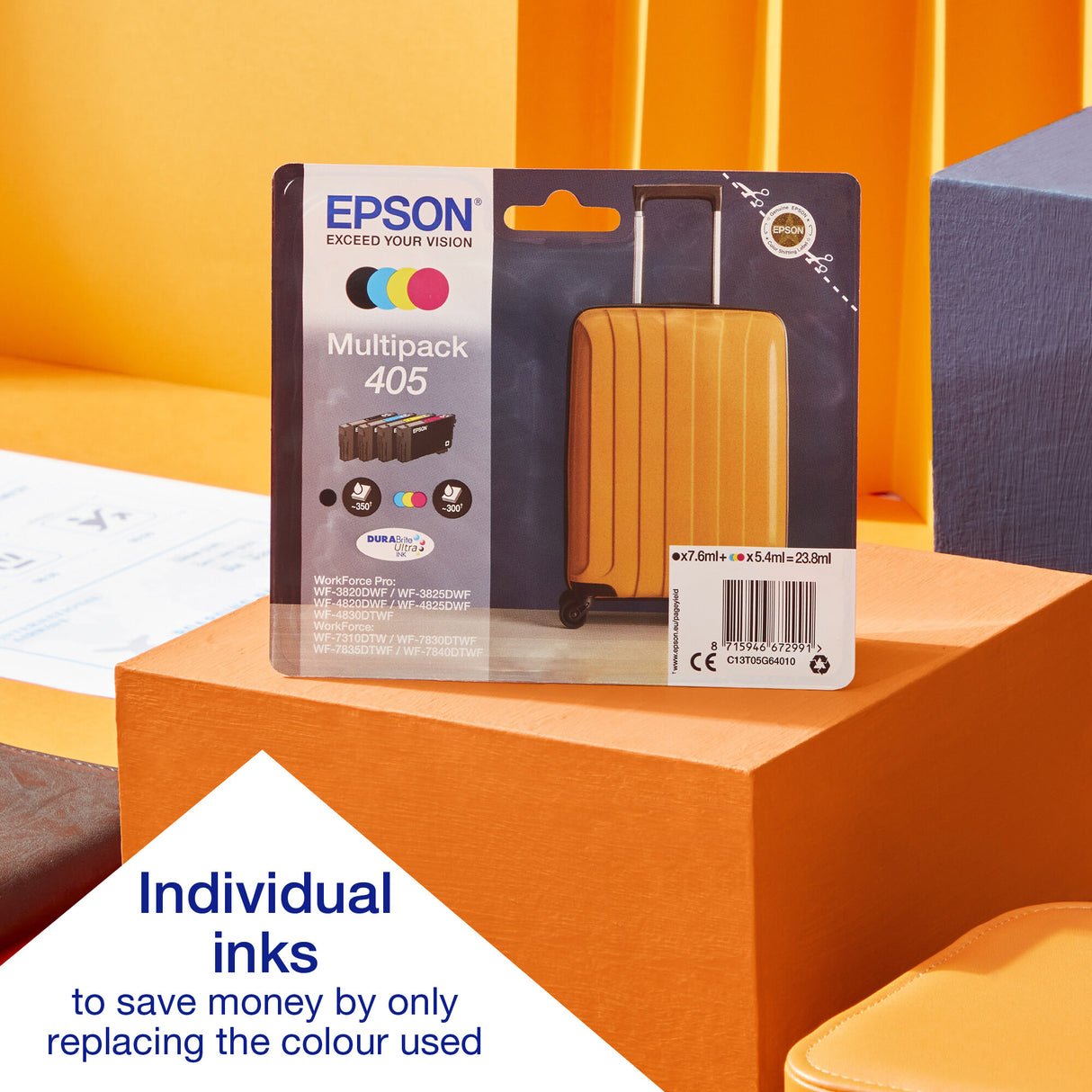 Imprimante jet d'encre Epson WorkForce Pro WF-7310DTWF C11CH70401, A3, double bac à papier, sans fil, Ethernet