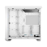 Fractal Design Torrent (White RGB TG) Estuche para juegos con ventana de vidrio transparente, E-ATX, 5 ventiladores ARGB, concentrador de ventilador, tira RGB en cubierta de fuente de alimentación, rejilla frontal, USB-C