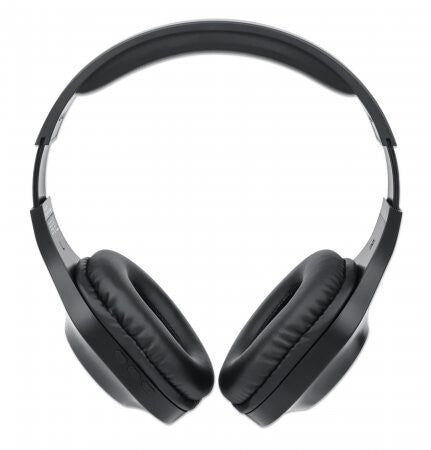 Manhattan Bluetooth On-Ear Headset, Microphone, Integrated Controls, 6 hour usage time, Max Range 10m, 3.5mm Aux port, Bluetooth v5.0 + EDR, USB-A charging cable included, Three Year Warranty