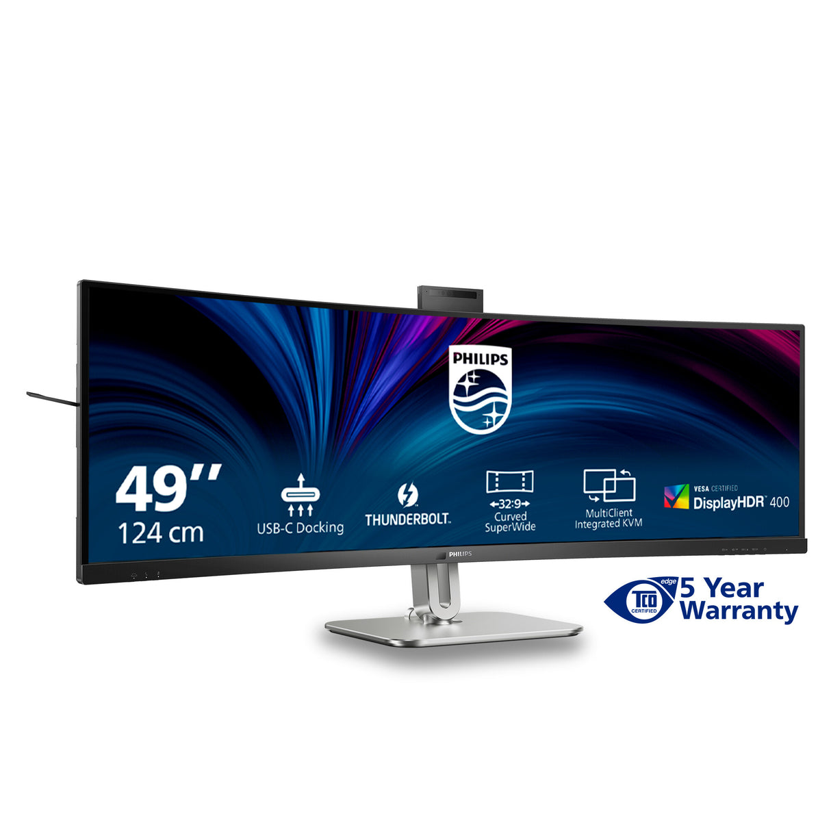 Philips 49B2U6903CH/00 computer monitor 124 cm (48.8") 5120 x 1440 pixels Dual QHD LCD Grey