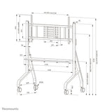 Neomounts FL50-575WH1 TV trolley 65-115" - fast installation - TÜV