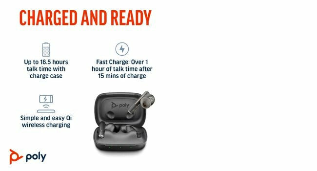 POLY Voyager Free 60 UC Carbon Black Earbuds +BT700 USB-A Adapter +Basic Charge Case