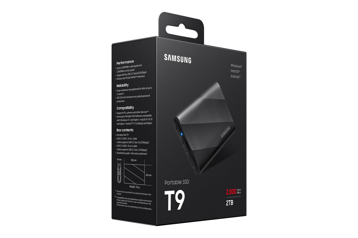 Samsung MU-PG2T0B 2 TB USB Type-C USB 3.2 Gen 2x2 Black