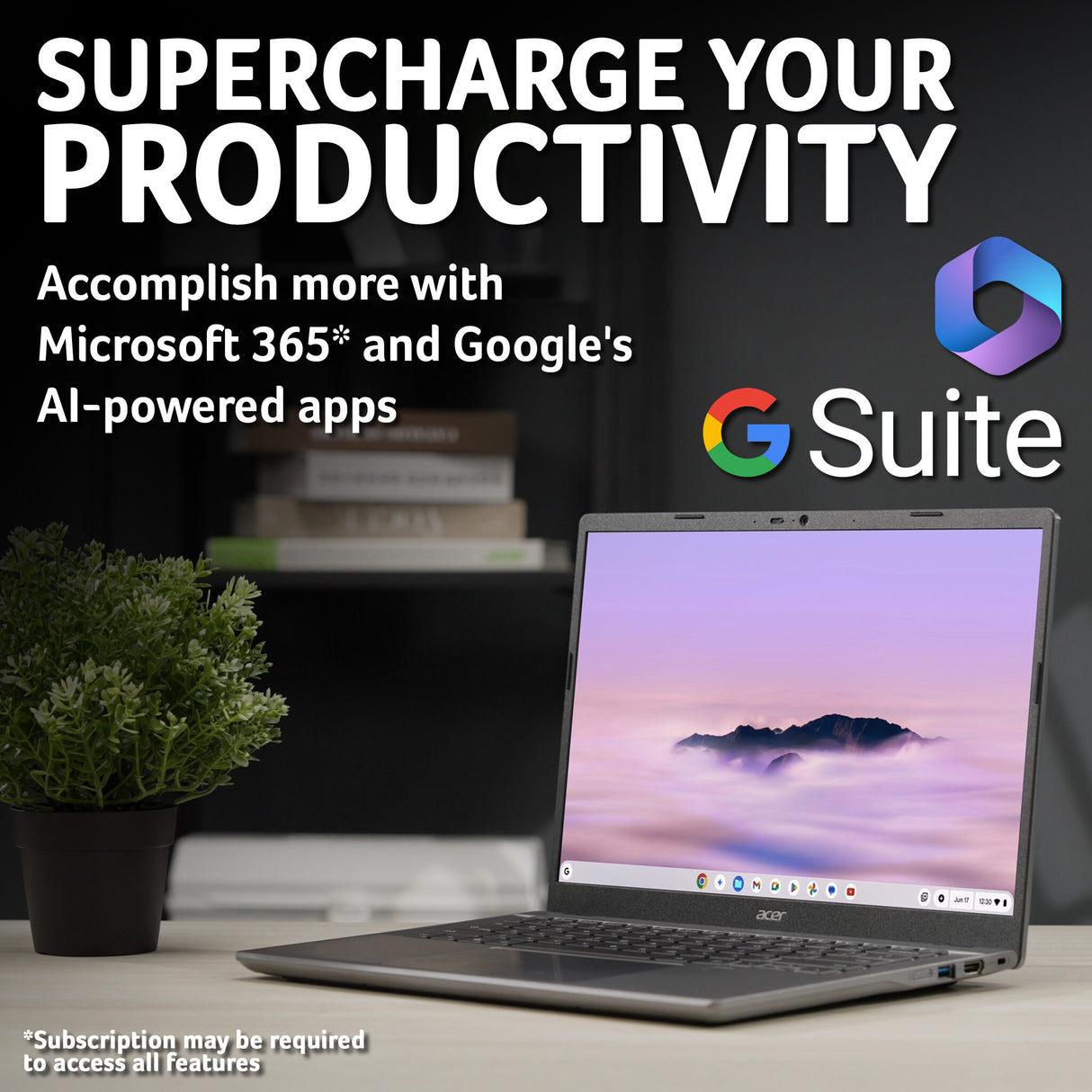 Acer Chromebook Plus 514 CB514-5H Traditional Laptop - Intel Core 5 120U, 8GB, 512GB SSD, Integrated Graphics, 14" WUXGA, Chrome OS, Iron
