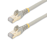 StarTech.com 5m CAT6a Ethernet Cable - 10 Gigabit Shielded Snagless RJ45 100W PoE Patch Cord - 10GbE STP Network Cable w/Strain Relief - Grey Fluke Tested/Wiring is UL Certified/TIA