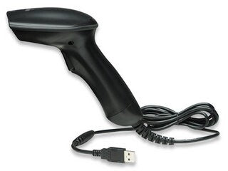 Manhattan Long Range CCD Handheld Barcode Scanner, USB, 500mm Scan Depth, Cable 1.5m, Max Ambient Light 30,000 lux (sunlight), Black, Three Year Warranty