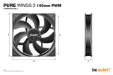 be quiet! Pure Wings 3 140 mm PWM Triple Pack Computer case Fan 14 cm Black 3 pc(s)