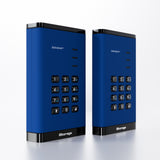 iStorage diskAshur³ 2TB Blue | Secure Portable Hard Drive | FIPS 140-3 Level 3 Complaint |Common Criteria EAL 5+ | PIN protected | AES-XTS 256-bit hardware encryption | GDPR, TAA Compliant | Dust/Water Resistant |