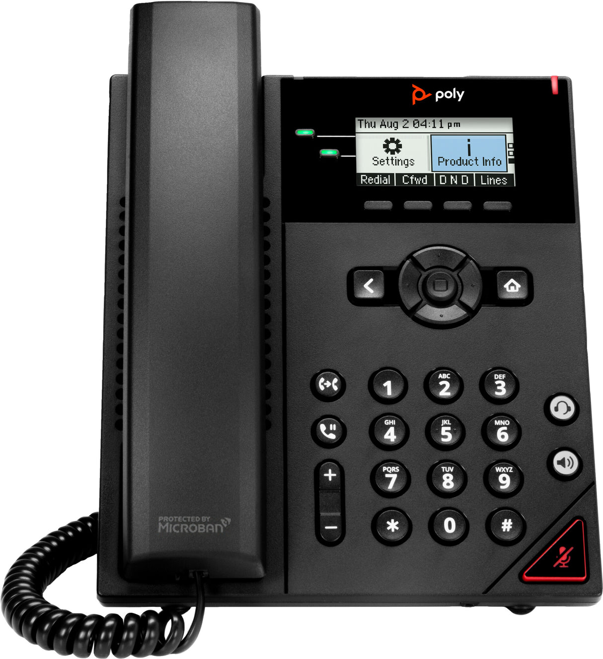 HP Poly OBi VVX 150 2-Line IP Phone and PoE-enabled