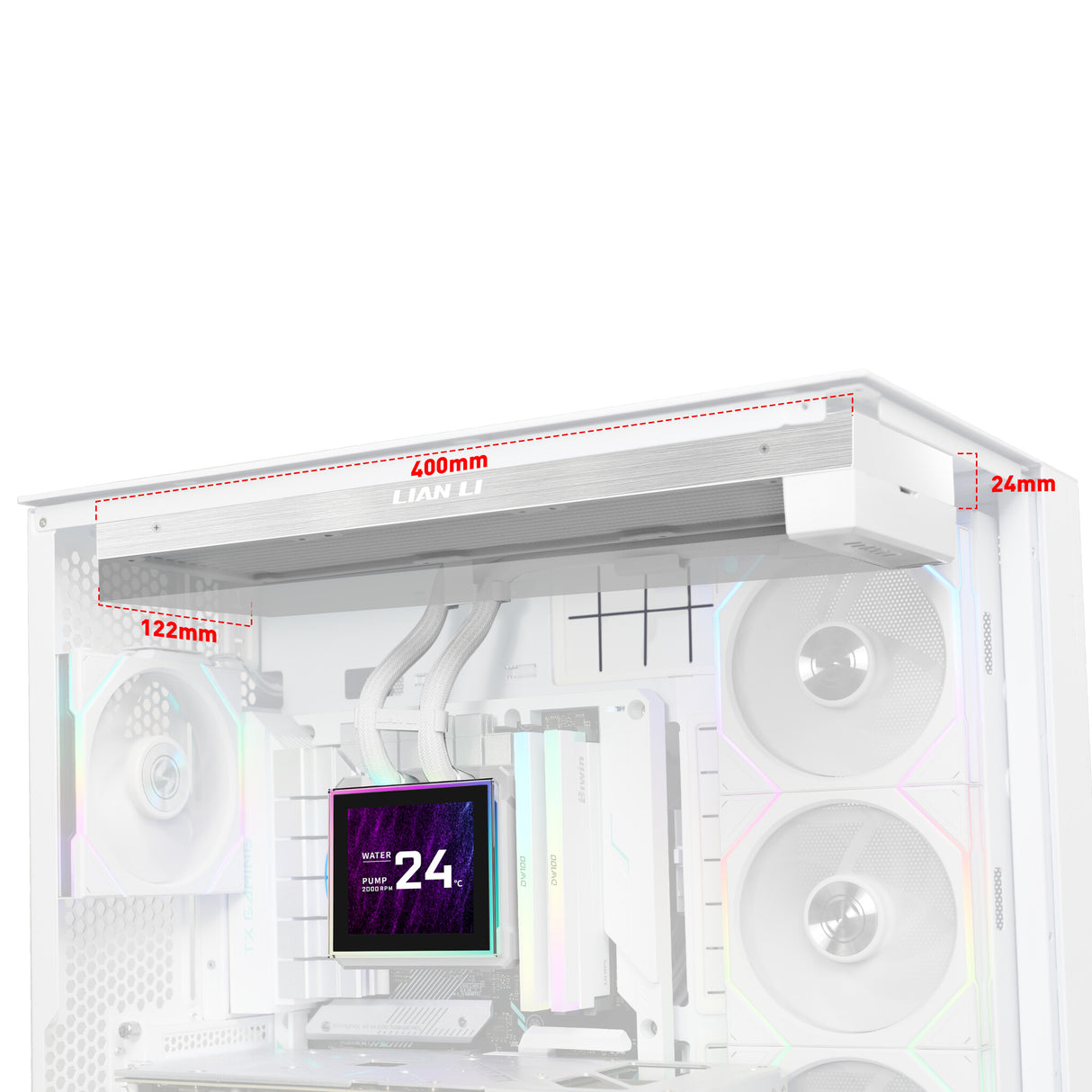 Lian Li HydroShift II LCD-S 360 Fanless Processor Liquid cooling kit White 1 pc(s)