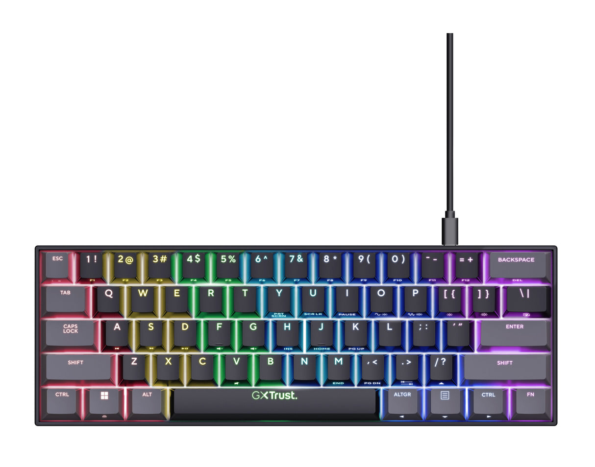Trust GXT 867 Acira keyboard Gaming USB QWERTY UK English Black, Grey