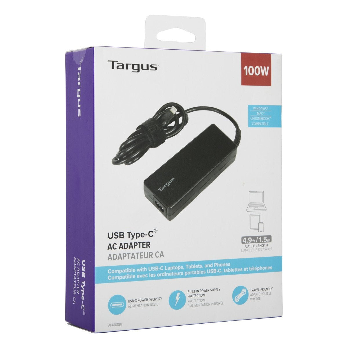 Targus APA108EU power adapter/inverter Indoor 100 W Black