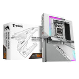 GIGABYTE B650E AORUS STEALTH ICE Motherboard - Supports AMD Ryzen 9000 CPUs, 12+2+2 phases VRM, up to 8000MHz DDR5 (OC), 1xPCIe 5.0 M2 + 3xPCIe 4.0 M.2, Wi-Fi 7, 2.5GbE LAN, USB 3.2 Gen 2x2