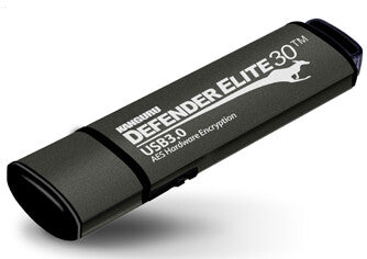 iStorage Kanguru Defender Elite30™ USB 3.0 128GB| Secure Flash Drive | FIPS 197 Certified, 256-bit AES hardware encryption (XTS Mode) | TAA Compliant|