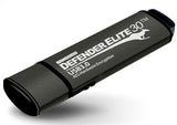 iStorage Kanguru Defender Elite30™ USB 3.0 128GB| Secure Flash Drive | FIPS 197 Certified, 256-bit AES hardware encryption (XTS Mode) | TAA Compliant|